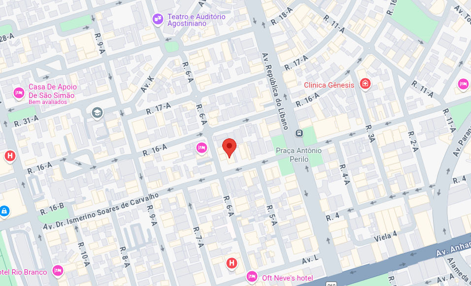 Localização da Clínica